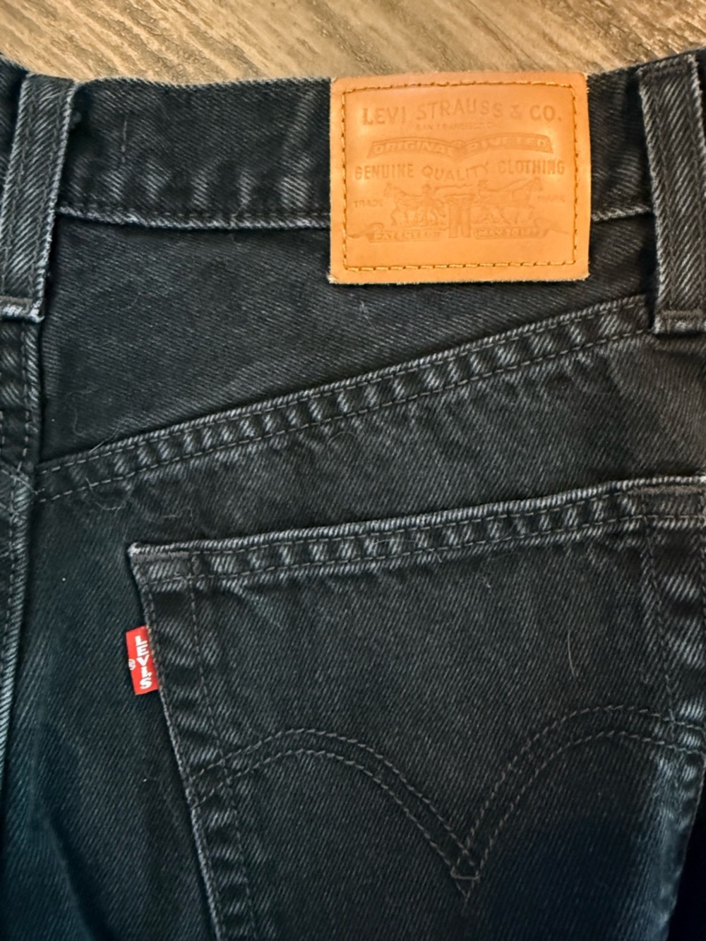 Levi's Black High-Rise “Ribcage” Wide Leg Jeans - Picture 8 of 11